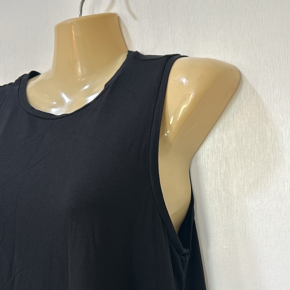 EILEEN FISHER WOMENS SWING TANK TOP SLEEVELESS BLACK OVERSIZED Sz XS - Picture 6 of 11